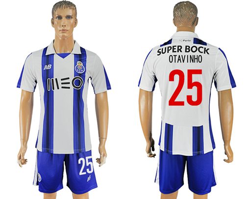 Oporto #25 Otavinho Home Soccer Club Jersey
